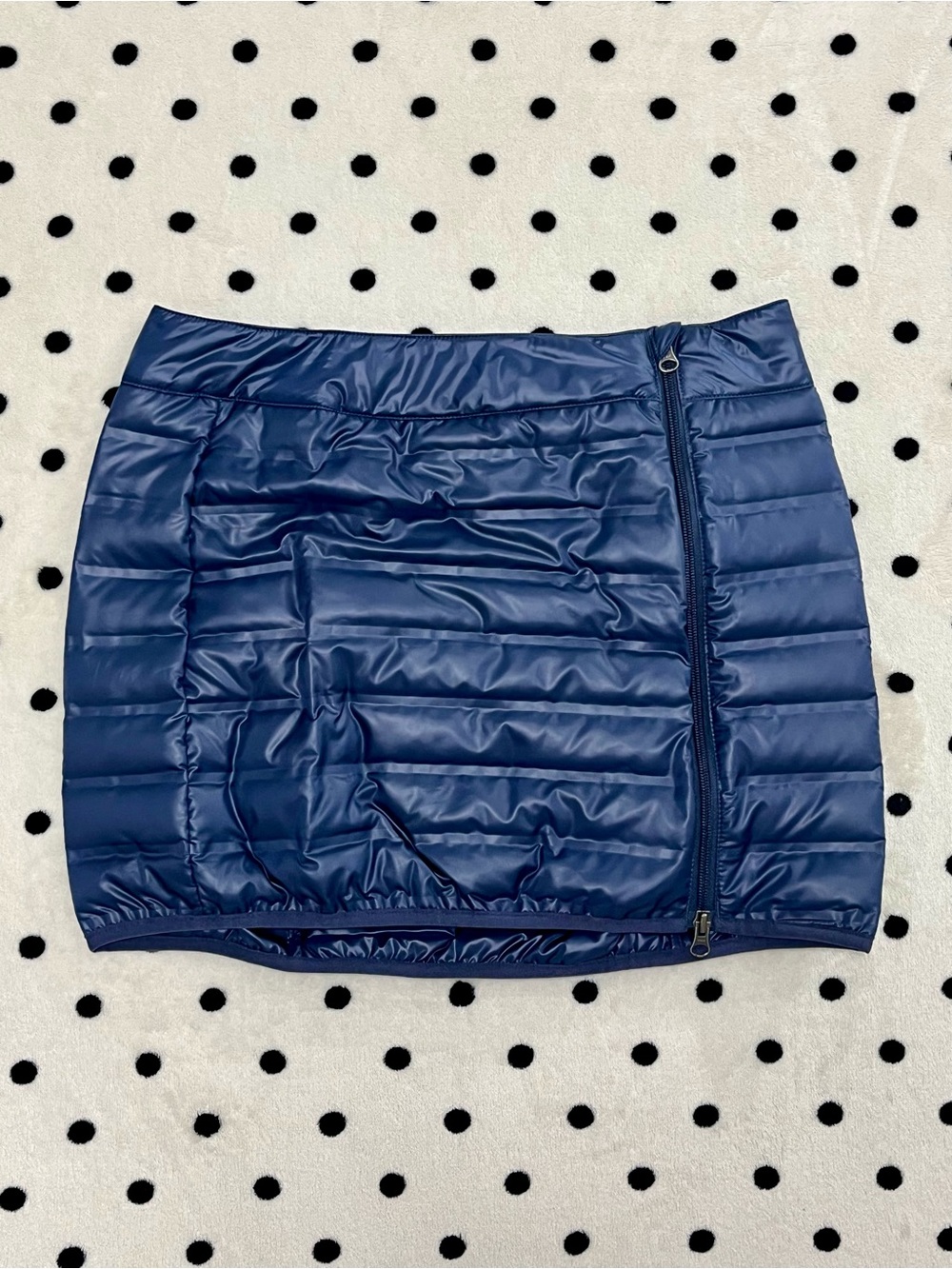 Columbia Navy Blue Quilted Puffer Mini Skirt Size 8
